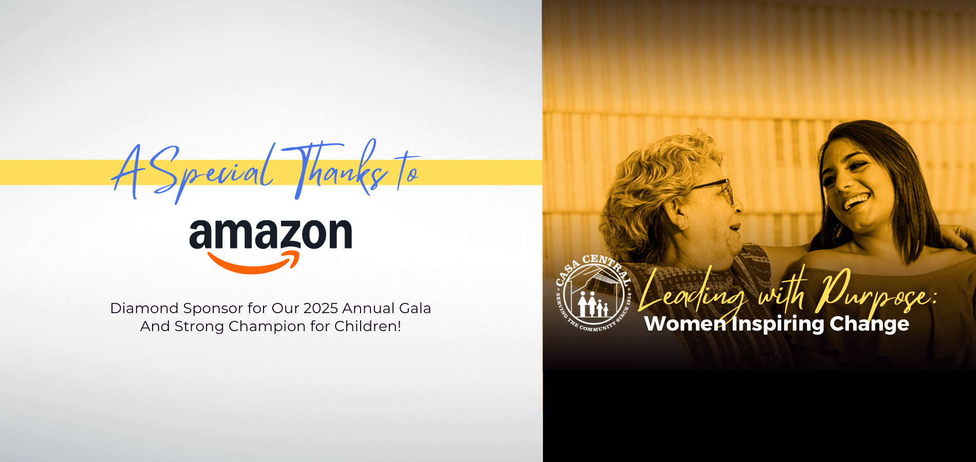 A Special Thanks to Amazon: Diamond Sponsor for Our 2025 Annual Gala & Strong Champion for Children
